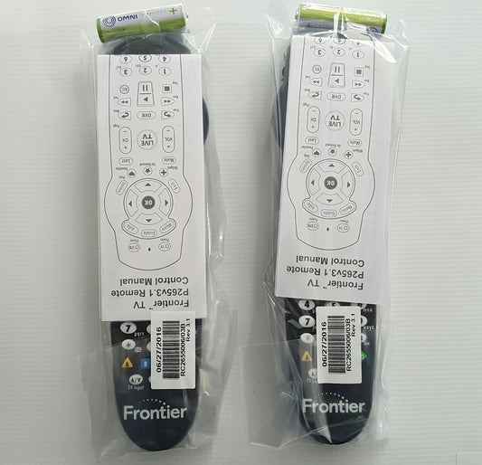 NEW! 2-PACK Verizon Frontier Model P265v1.1 Remote Controls for FIOS Set-Top Box & Many TV's