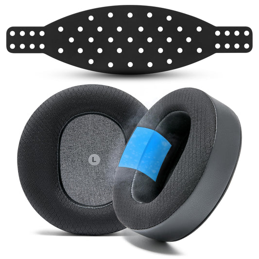 WC Mod Kit V2 for Maxwell Gen 1 - Cooling Gel Earpads + Extra Wide Silicone Headband Compatible with Audeze Maxwell Xbox & PS5 Gen 1 by Wicked