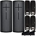 Ultimate Ears MEGABOOM 3 Wireless Portable Waterproof Bluetooth Speaker, 2 Pack with 360 Degree Sound, Deep Bass, Party UP via Boom App with Signature