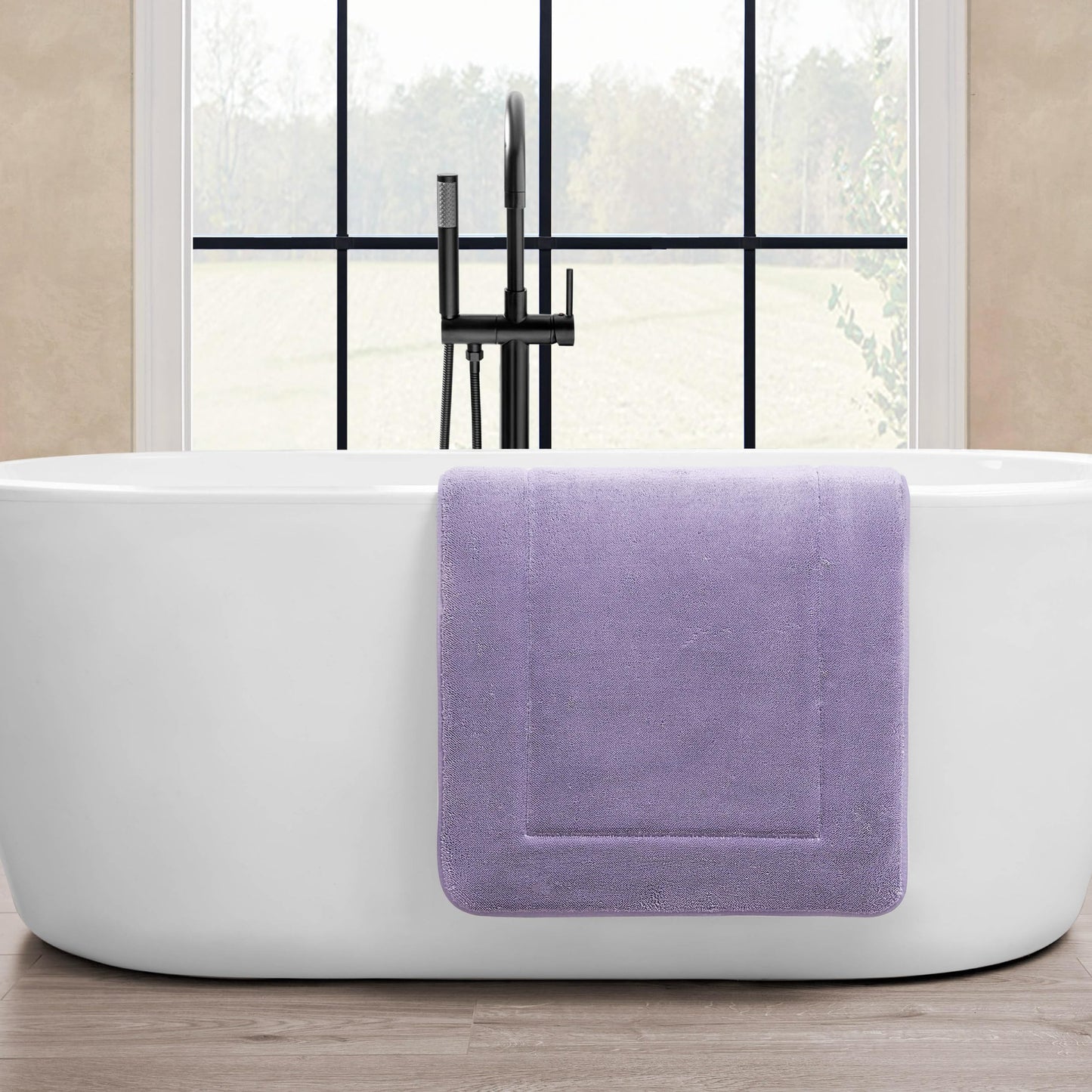 Oliver Brown - Terry Bath Mat, Memory Foam Bath Rug, Non-Slip, 100% Polyester, Premium Bathroom Decor, Machine Washable, Measures 24 in. x 60 in.…