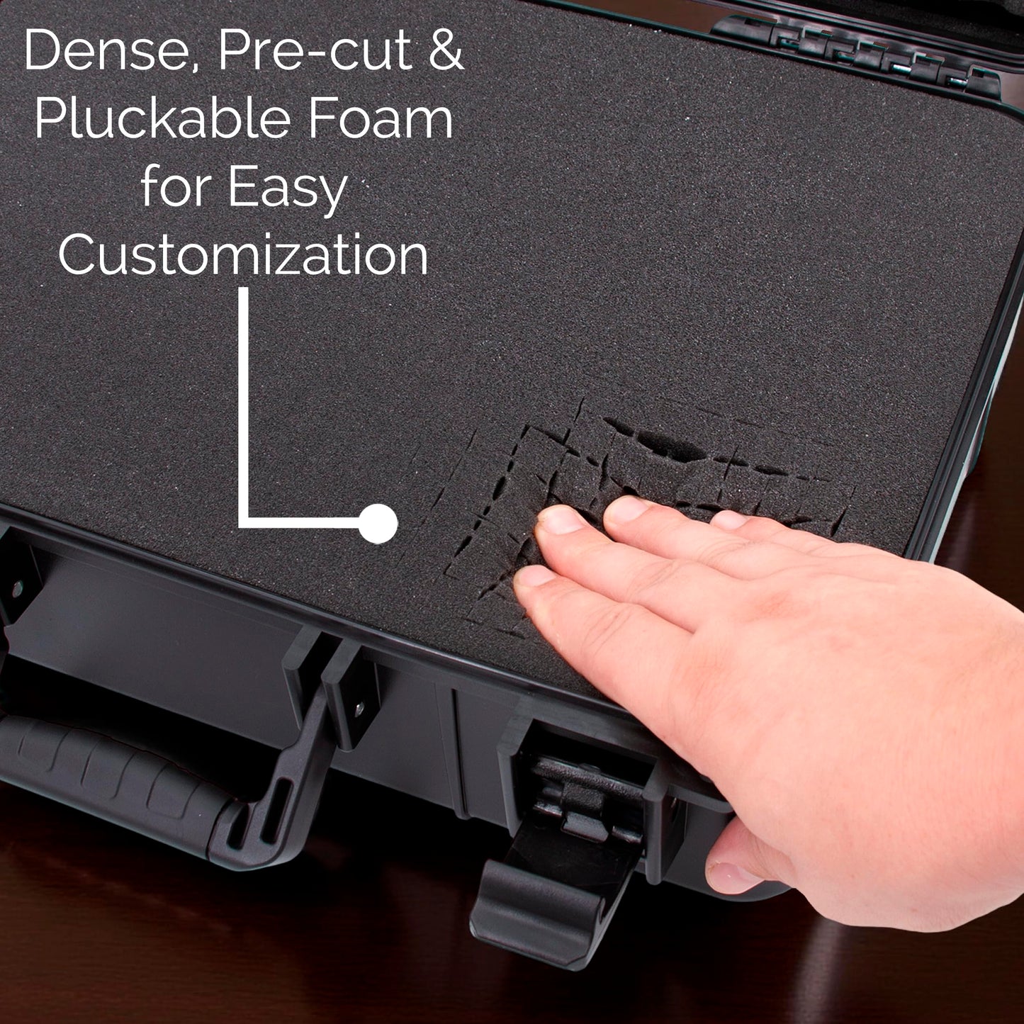 CASEMATIX Wireless Microphone Case - Hard Shell Mic Carrying Case with Customizable Foam, Compatible with Sennheiser, Shure, Audio-Technica, Nady