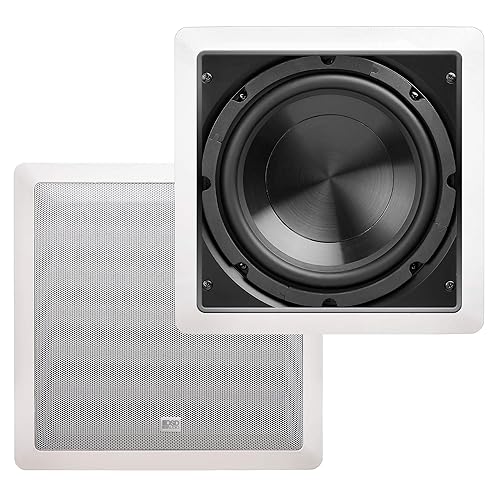 OSD Audio 8" in Wall Subwoofer 150W Easy Install, Paintable Grill IWS8