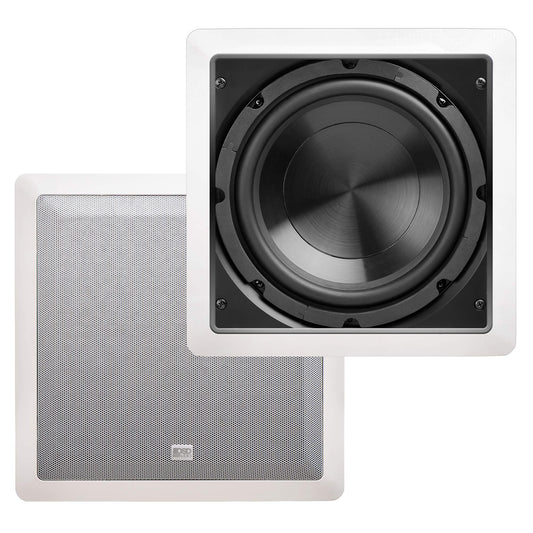 OSD Audio 8" in Wall Subwoofer 150W Easy Install, Paintable Grill IWS8