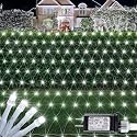 HEYFUNi 192 LED Net Lights Outdoor Mesh Lights,8 Modes Net Light for Bushes Plug in, Waterproof Christmas Net String Light for Bushes Ceiling Wedding
