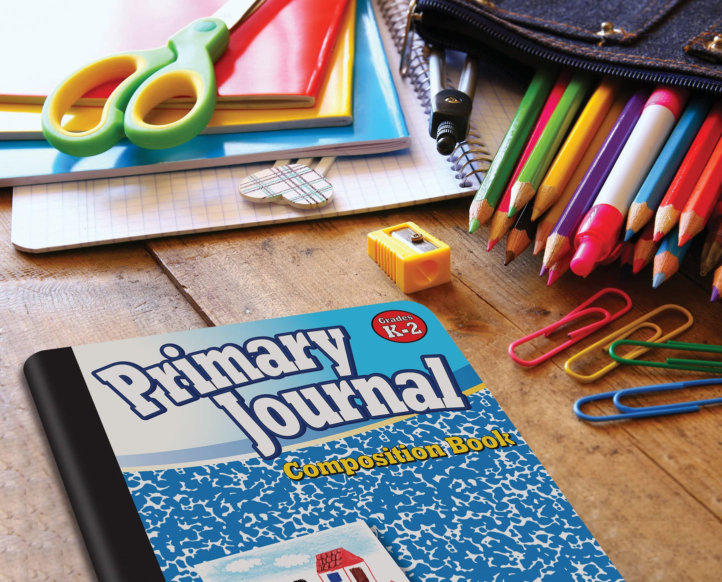 Better Office Products Primary Journal, Hardcover, Primary Composition Book Notebook - Grades K-2, 100 Sheet, One Subject, 9.75" x 7.5", Blue Cover-3