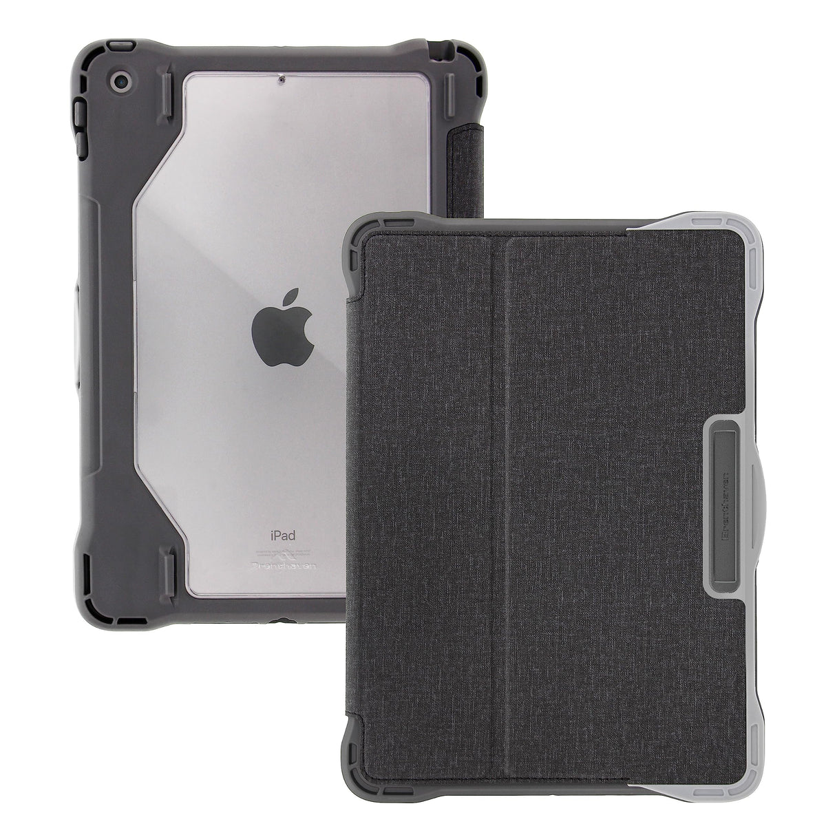 Brenthaven Edge Folio Rugged iPad Case w/Stand Fits ONLY Apple iPad 9th, 8th, and 7th Generation (10.2-inch) - Drop Tested Cover - Gray
