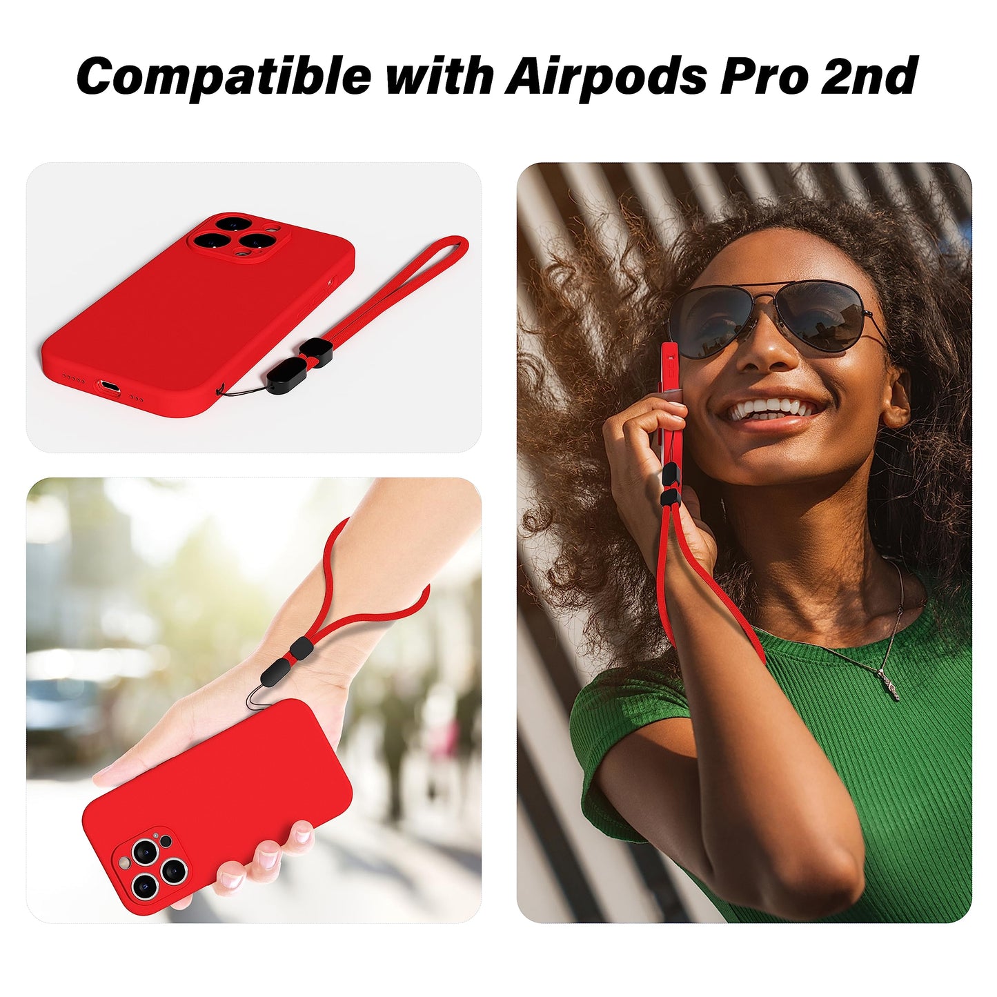 oakxco Lanyard Compatible with Airpods Pro 2 Loop Adjustable Hand Wrist Nylon Strap, Lanyard for Cell Phone/Camera/Switch/iPods Pro 2nd/Airpods