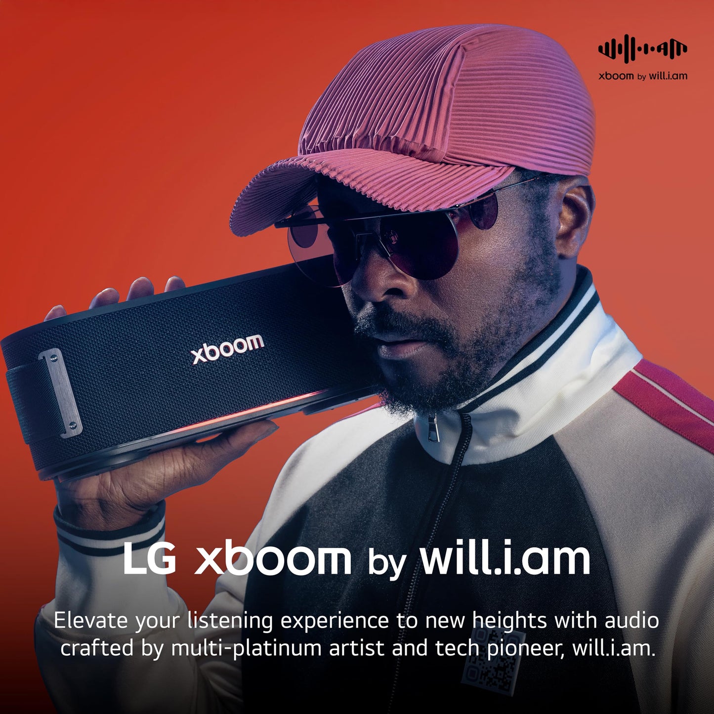 LG xboom Bounce by will.i.am, Portable Bluetooth Speaker for Sports and Athletes, up to 30 Hours of Playback, IP67 Dust and Water Resistant. Perfect