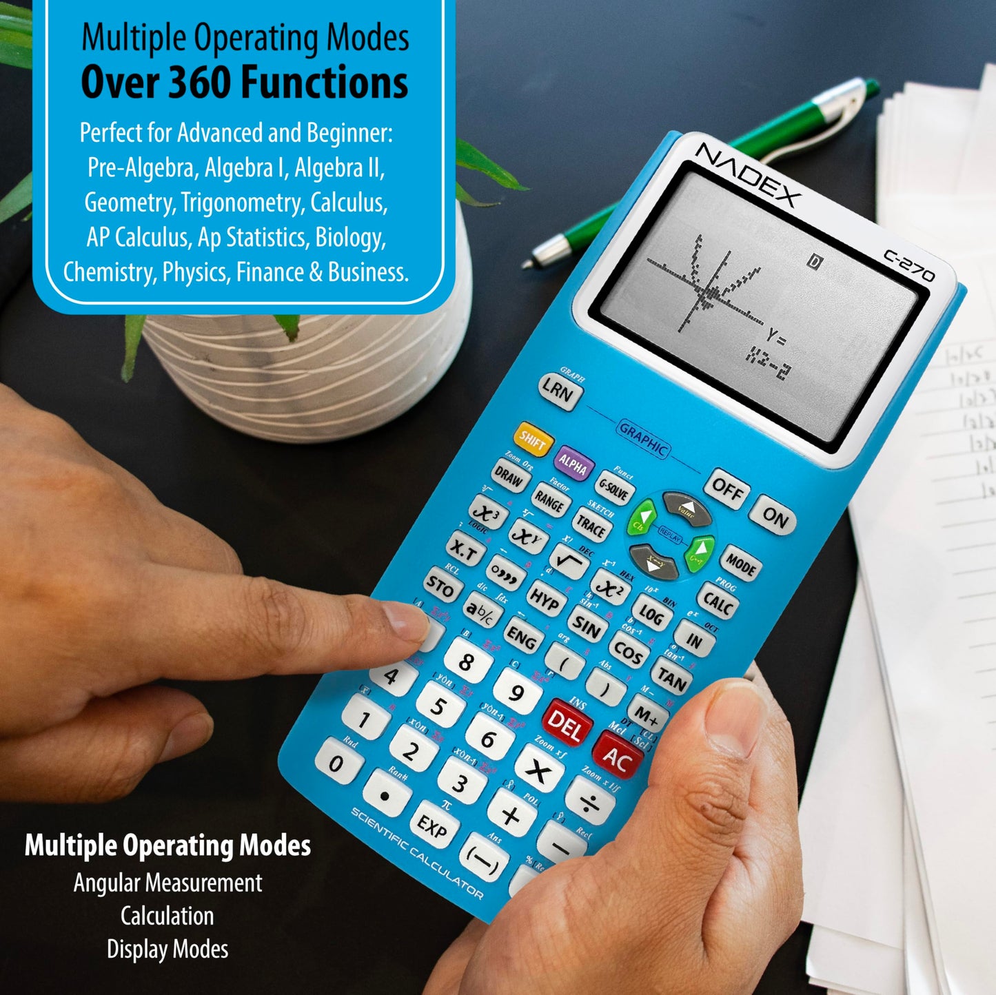 Scientific Calculator with Graph Functions for College and High School Students, Engineering, Advanced Mathematics, Calculus, Algebra, Geometery