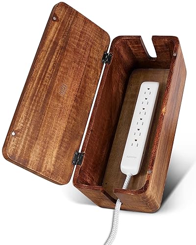 Large Cable Management Box - Cable Organizer Box and Power Strip Box for Electrical Cord Management - Hide Desk Cord and Floor Cables - Wire Storage