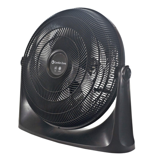 Comfort Zone PowrCurve High Velocity Floor Fan with Wall-Mounting Capabilities, 20 inch, 3 Speed, 180 Degree Adjustable Tilt, Ideal for Home, Bedroom