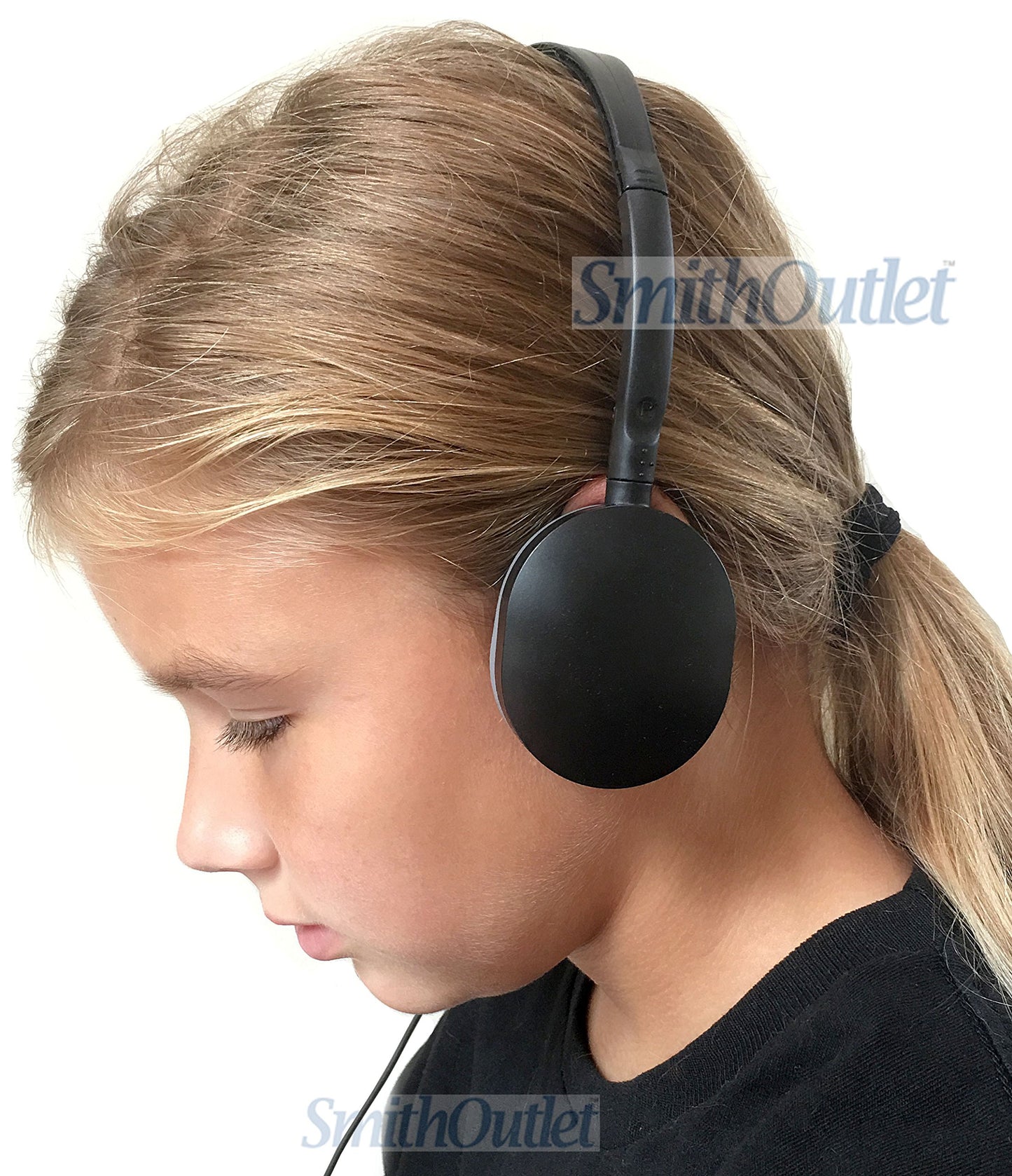 SmithOutlet 50 Pack Class Set Headphones in Bulk for School, Classroom, Student Testing, Library, Computer Labs | Model SG-ID55-50 Black | Wired 3.5…