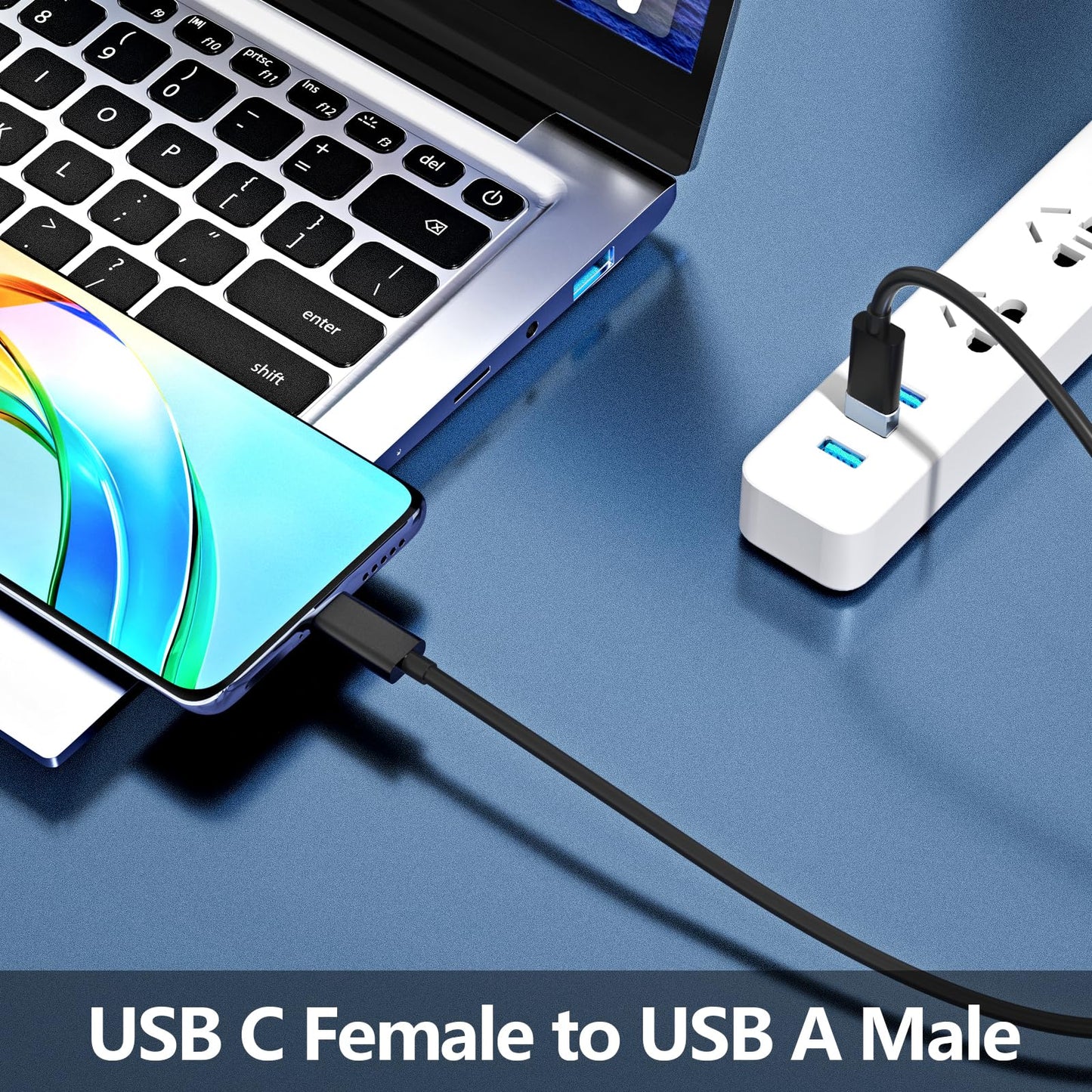 Liaoan 5-Piece USB A to USB C Adapter, C-Type Female to USB Male Charger Converter, Suitable for Phone 17 Charger, Watch Ultra SE 9 10,Phone 17 Pro…