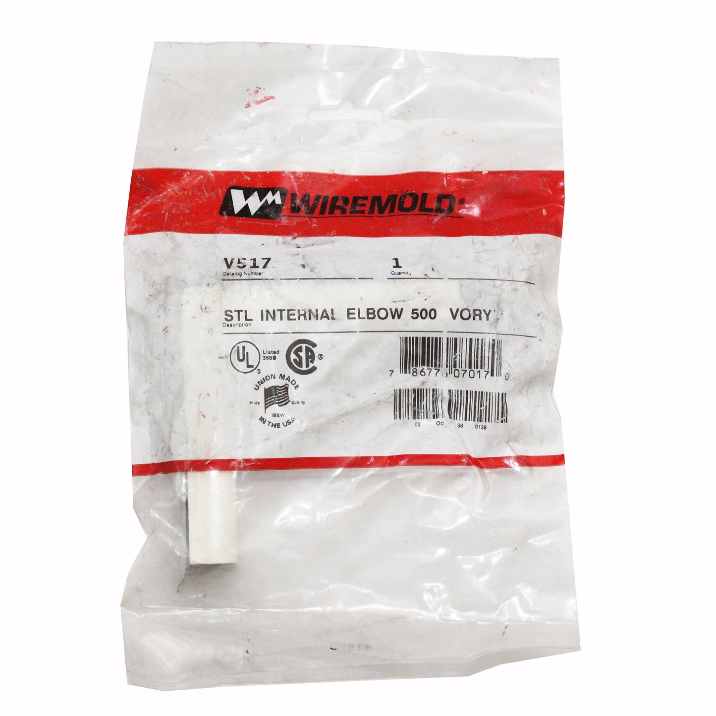 Wiremold STL INT. ELBOW 500 IVORY