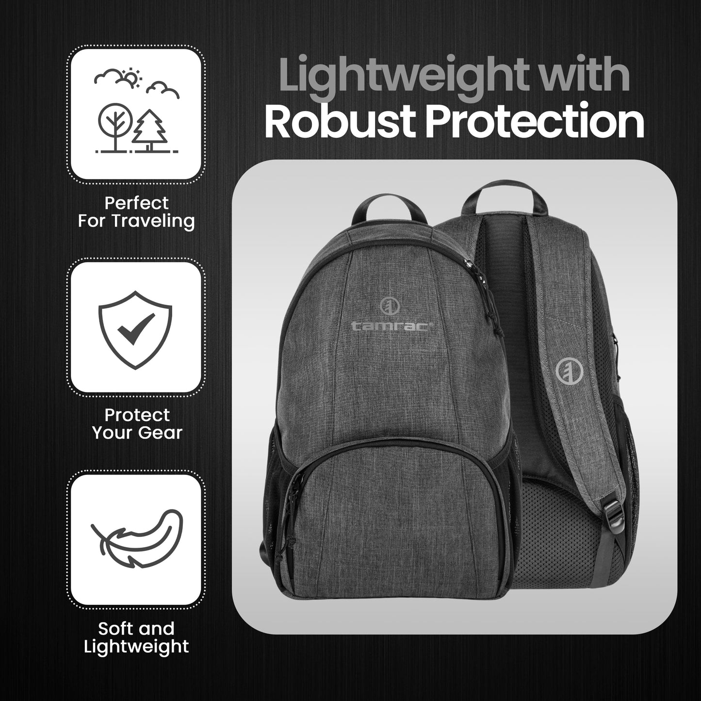 Tamrac Tradewind 18 Camera Backpack for Photographers, Compact DSLR Camera Bag with Laptop Compartment, Professional Photography Backpack, Travel