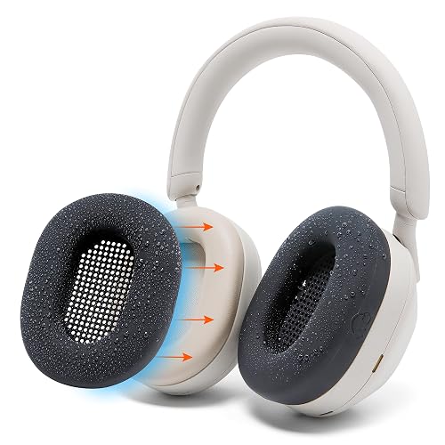 WC SweatZ XM5 - Patented Earpad Sweat Covers for Sony WH1000XM5 by Wicked Cushions | Full 360 Earpad Protection | Sweatproof & Easily Washable | Black