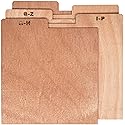 Crosley AC1045A-NA A-Z Wooden Crate Dividers (Set of 5), Natural