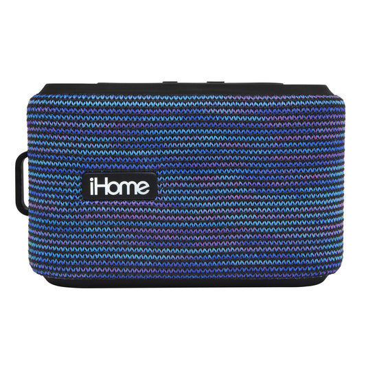 iHome Slip and Water Resistant Fabric Rechargeable Bluetooth Speaker with Speakerphone (Purple/White), iBT370UW