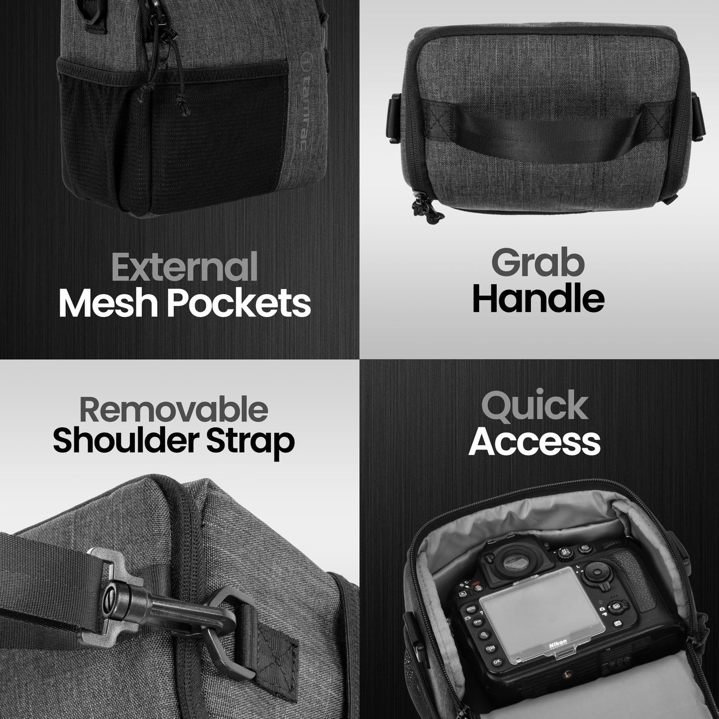 Tamrac Tradewind 3.6 Camera Bag for Photographers, Camera Case for Photography Accessories, Compact Camera Shoulder Bag for DSLR and Mirrorless