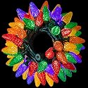 Joiedomi 50-Count C9 Christmas Lights Outdoor, 32.1FT LED Fairy String Lights for Indoor or Outdoor Christmas Decorations, Patio Xmas Tree Lights