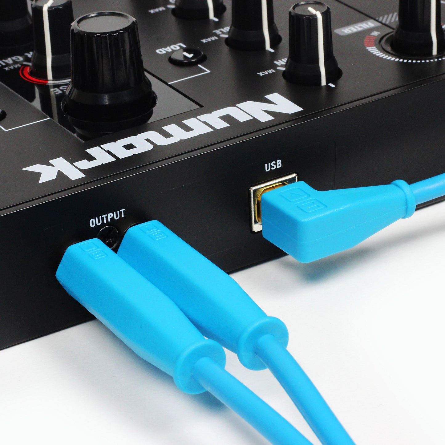 DJ TechTools Chroma Cables Right-Angled USB-A to USB-B Cable | 1.5m / 5 ft | Audio Optimized | Shielded from Interference | Cable Tie (Blue)