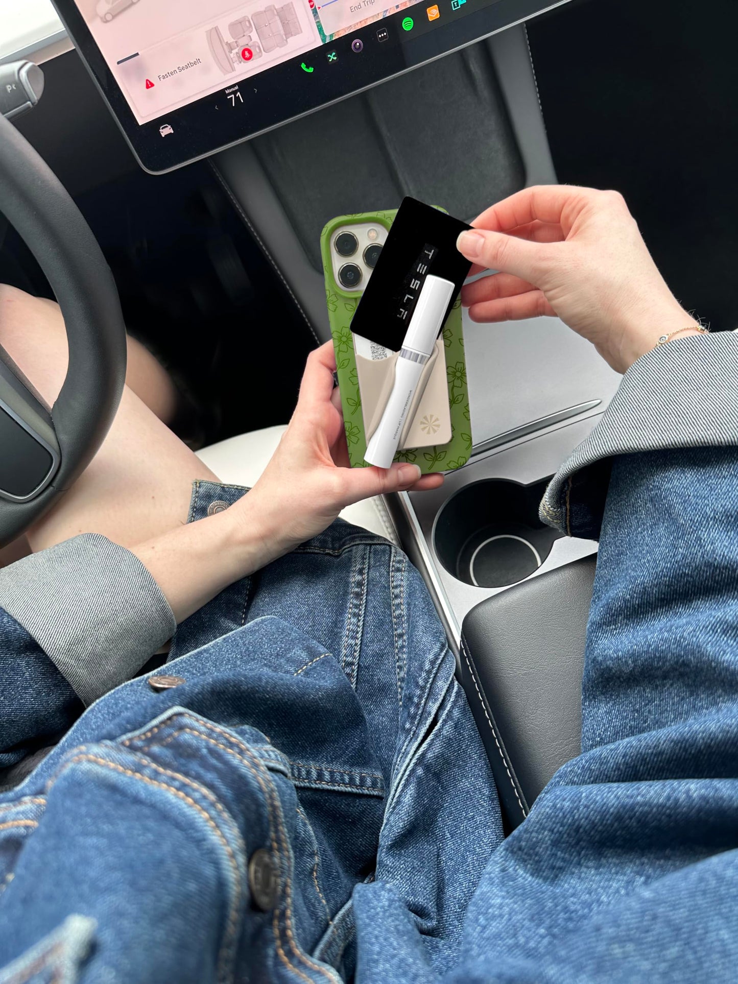 Tech Candy Bare Necessities Phone Back Pocket, Natural - Universal, Suction Cups - Holds Money, Credit Cards, Lip Gloss, & More - No Residue