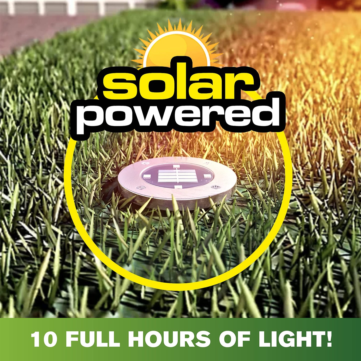Bell+Howell Disk Lights Solar Weatherproof LED Outdoor, As Seen on TV 4 Pack, Bronze
