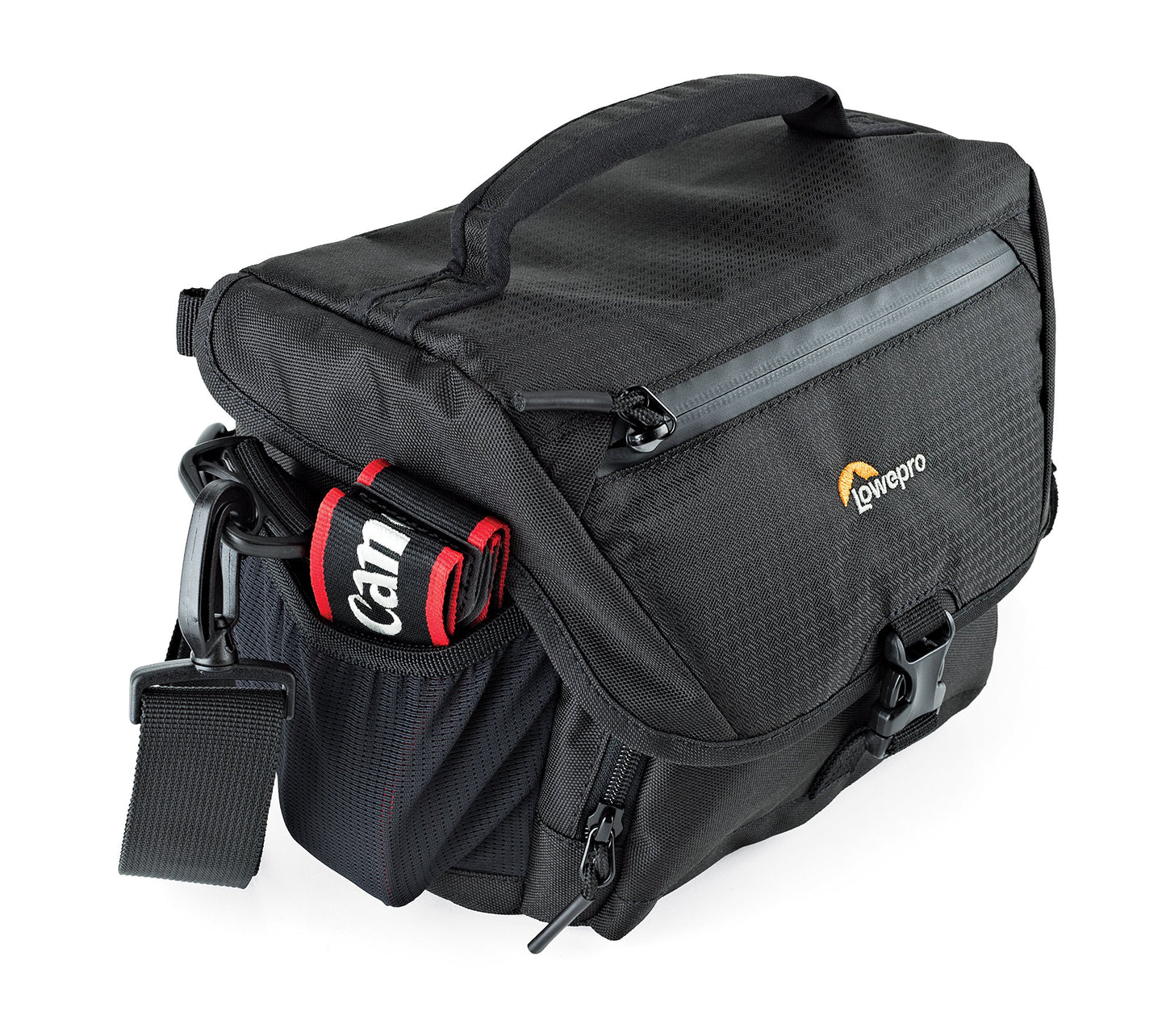 Lowepro LP37119, Nova 160 AW II Camera Bag, Customizable, Portable, Fits DSLR with 17-85 mm Attached Lens, Compact Drone, 1-2 Additional Lenses