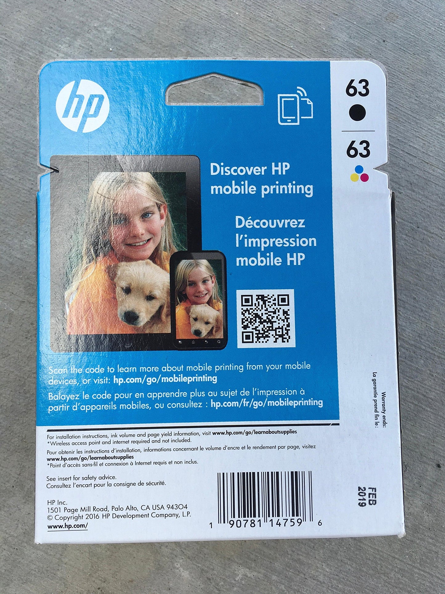 HP L0R46AN 63 Black & Tri-Color Original Ink Cartridges, 2 Pack
