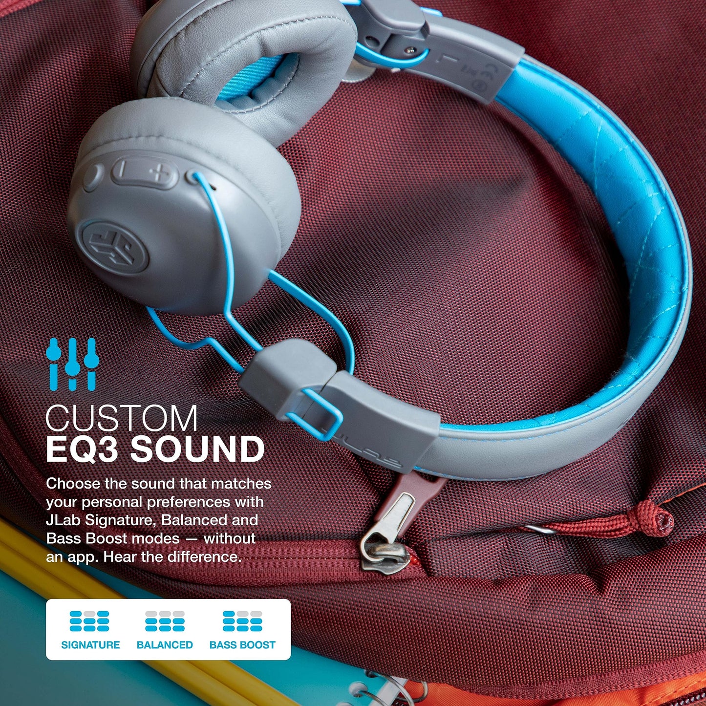 JLab Studio Bluetooth Wireless On-Ear Headphones, 30+ Hour Bluetooth 5 Playtime, EQ3 Sound, Ultra-Plush Faux Leather & Cloud Foam Cushions, Track…
