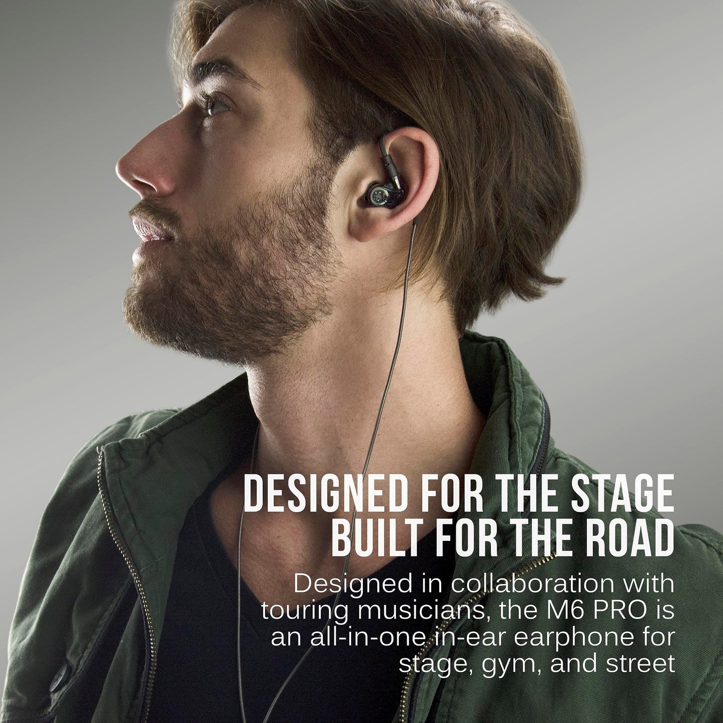 MEE audio M6 PRO In Ear Monitor Headphones for Musicians, 2nd Gen Model With Upgraded Sound, Memory Wire Earhooks & Replaceable Cables, Noise