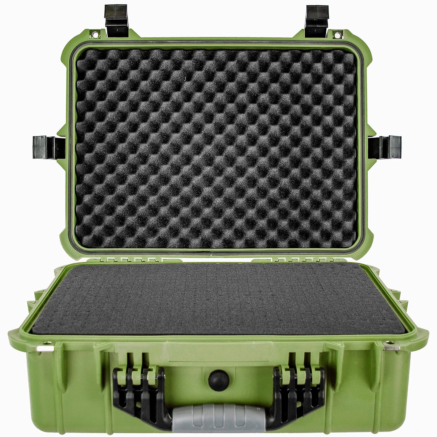 Eylar Large 20 Inch Protective Camera Case Water and Shock Proof With Foam (Green)