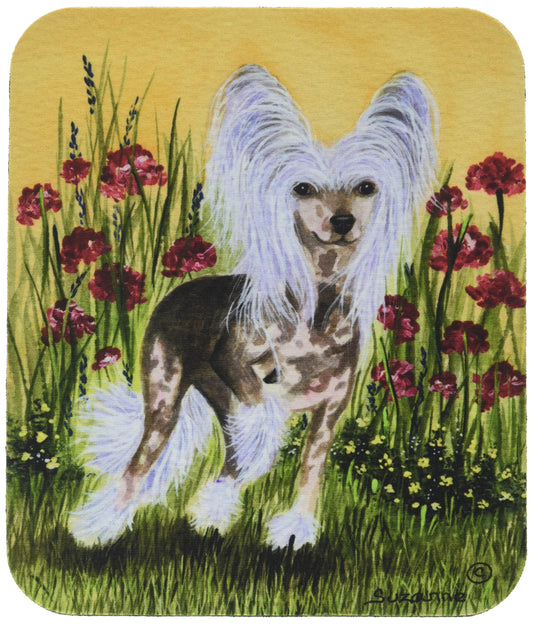 Caroline's Treasures SS8185MP Chinese Crested Mouse Pad, Hot Pad or Trivet for Home Office Gaming Working Computers Laptop Mouse Mat,Washable Large