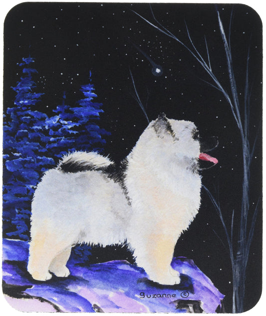 Caroline's Treasures SS8380MP Starry Night Keeshond Mouse Pad, Hot Pad or Trivet for Home Office Gaming Working Computers Laptop Mouse Mat,Washable