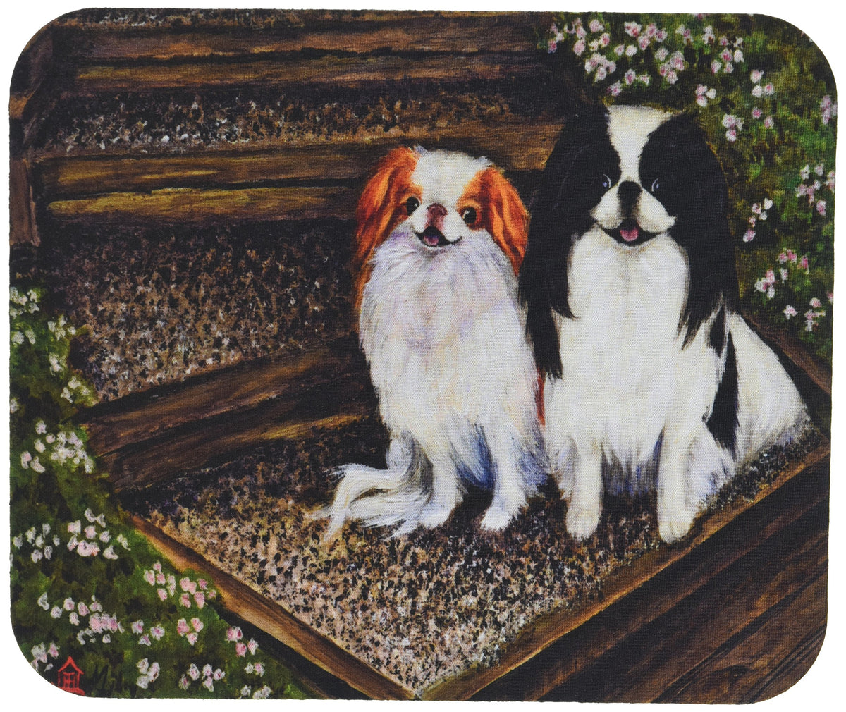 Caroline's Treasures MH1047MP "Japanese Chin Daddy's Girls Mouse Pad, Hot Pad or Trivet" for Home Office Gaming Working Computers Laptop Mouse
