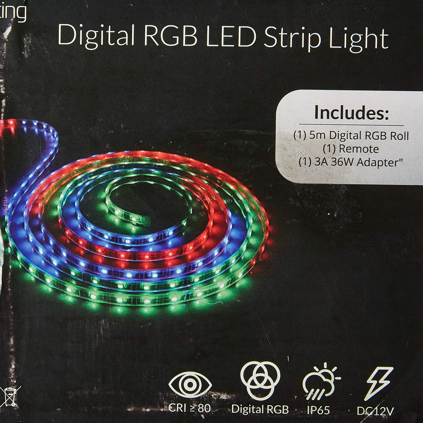Newhouse Lighting LEDKIT-DRGB Flexible Tape Light Digital RGB Under Cabinet Flexible Strip Light, Power Supply And Remote Included, 16.4 ft