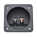 Atrend C-Type Spring Loaded/Nickle Plated Speaker Terminal - Impact Resistant ABS Plastic - Universal Wire Terminals - Works for Both Speaker Boxes
