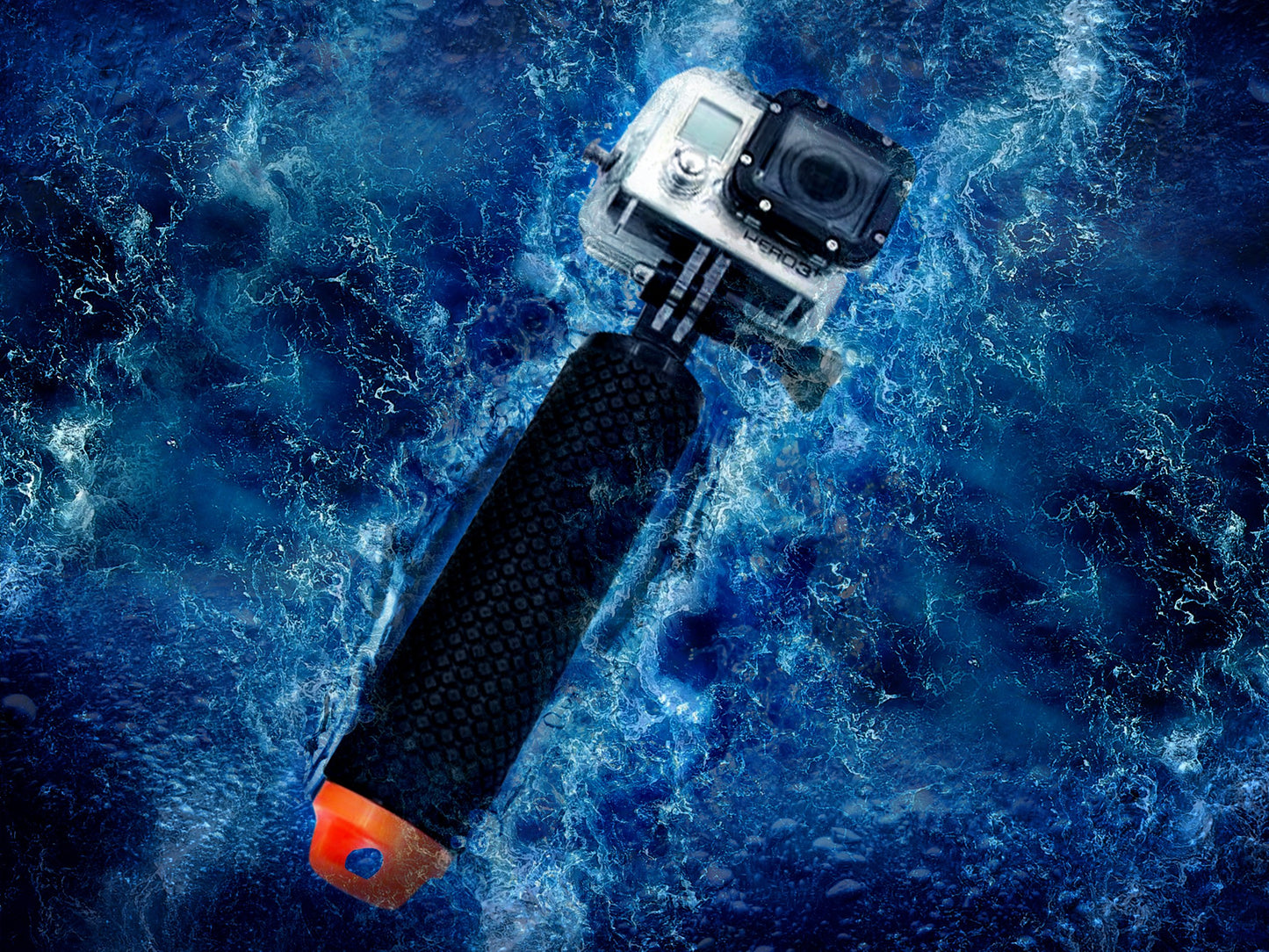 Floating Hand Grip Waterproof Monopod for GoPro Hero 13 12 11 10 9 8 7 6 5 4 3+ Session Black Silver Action Camera Handler & Handle Mount Accessories
