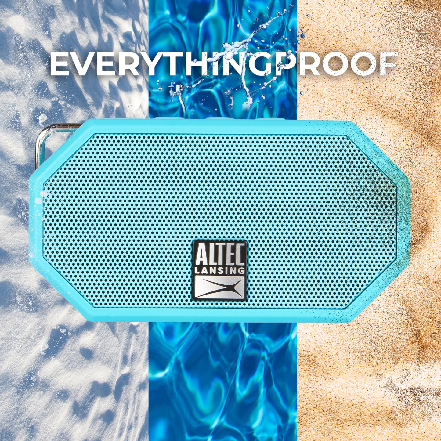 Altec Lansing Mini H2O - Waterproof Bluetooth Speaker, IP67 Certified & Floats in Water, Compact & Portable Speaker for Hiking, Camping, Pool,